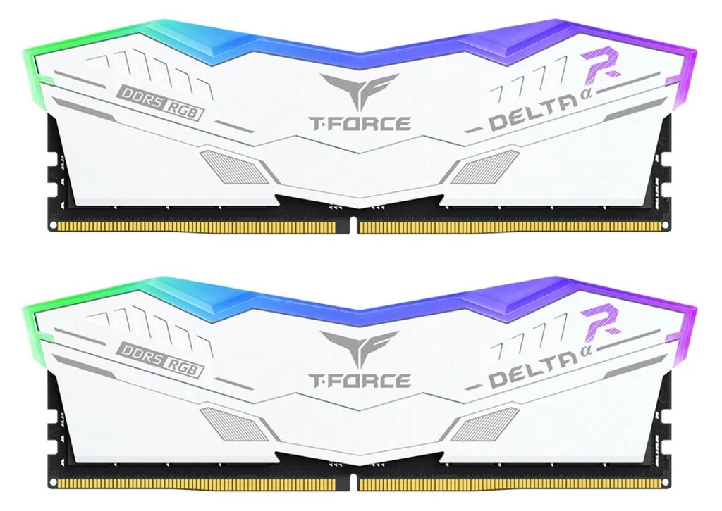 Kit Barrette Mémoire DDR5 32 Go TeamGroup DELTAα RGB 6000 MHz pour PC