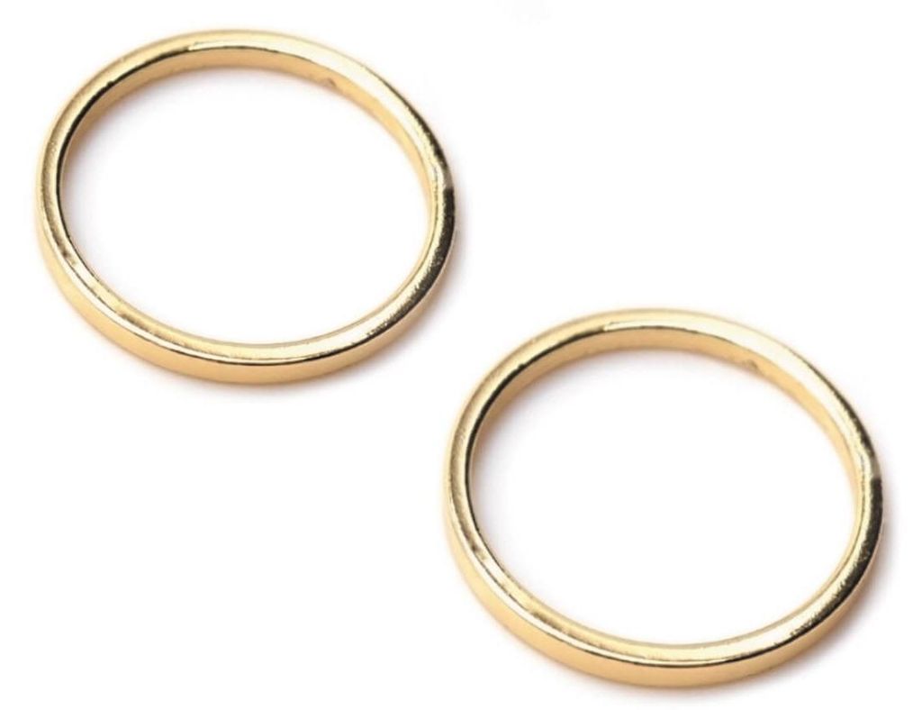 Vintageparts Ringe als Verbinder 18K Gold Beschichtung 15 Produktbild 