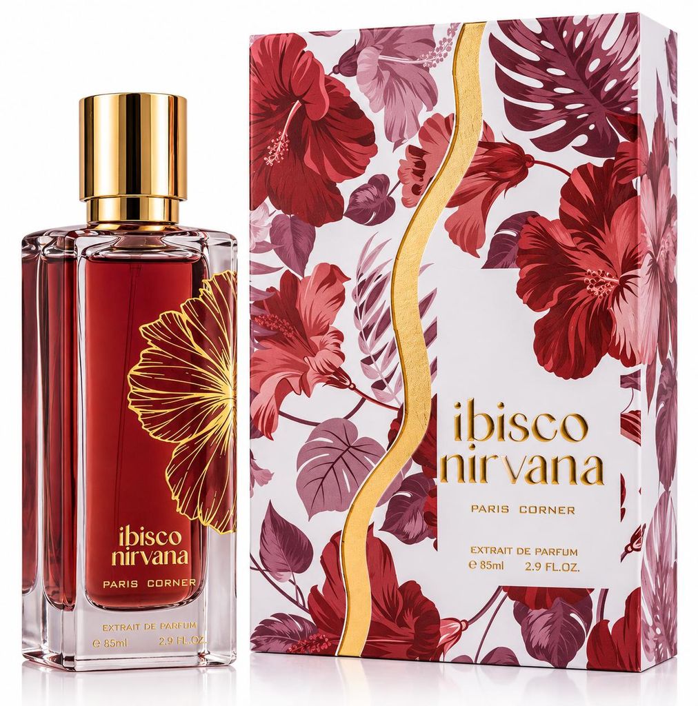 Paris Corner Ibisco Nirvana Extrait de Parfum, 65 ml, Productafbeelding  AI-gegenereerde afbeelding