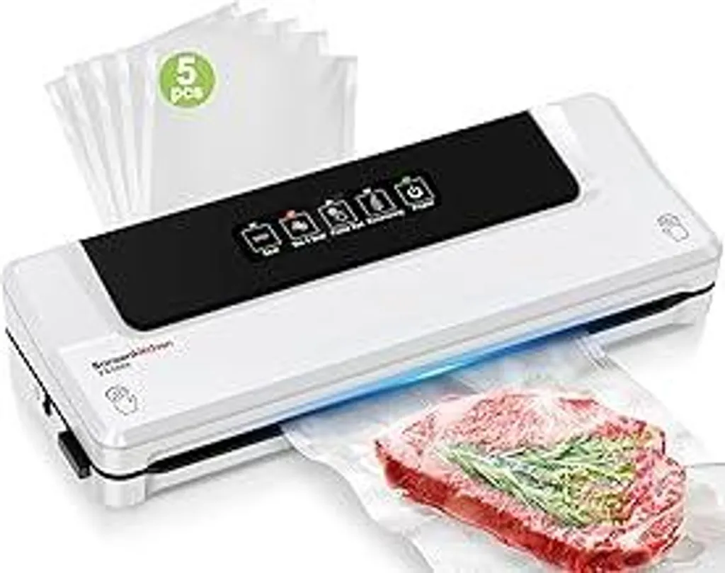 Bonsenkitchen Sottovuoto Alimenti: Sigillatrice Automatica Bianca