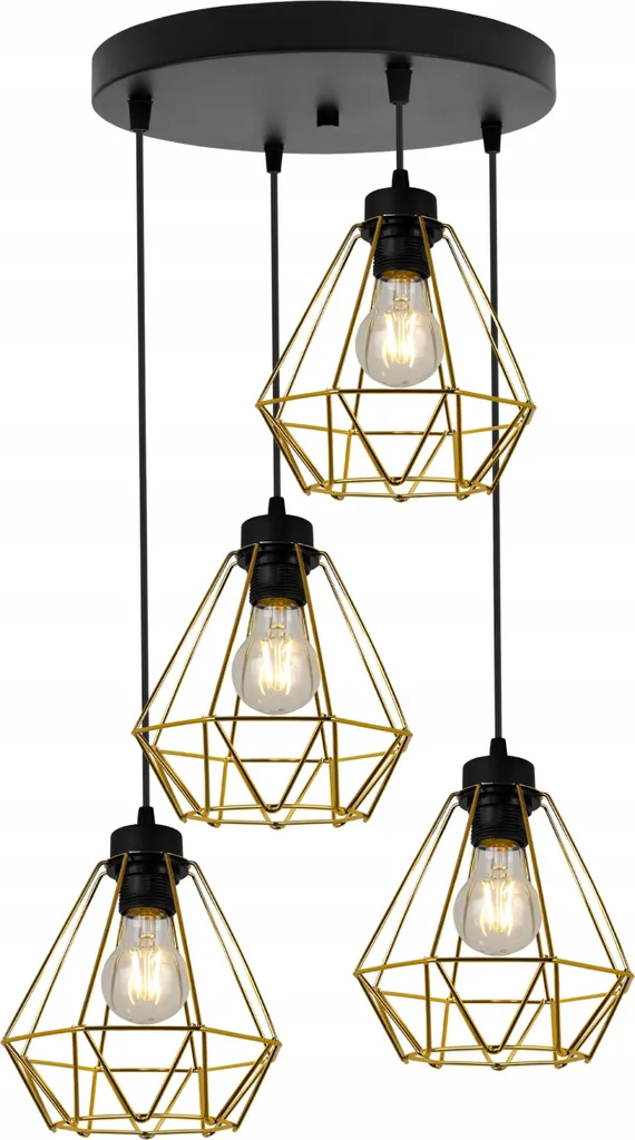 Lampadario Industriale Corral Metallo 4 Luci - Illuminazione Lusso - 6