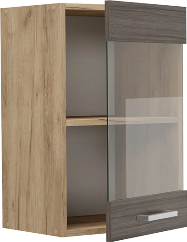 Vetrina Cucina Vicco R-Line 40 cm - Grigio Nobile e Rovere Dorato - 4
