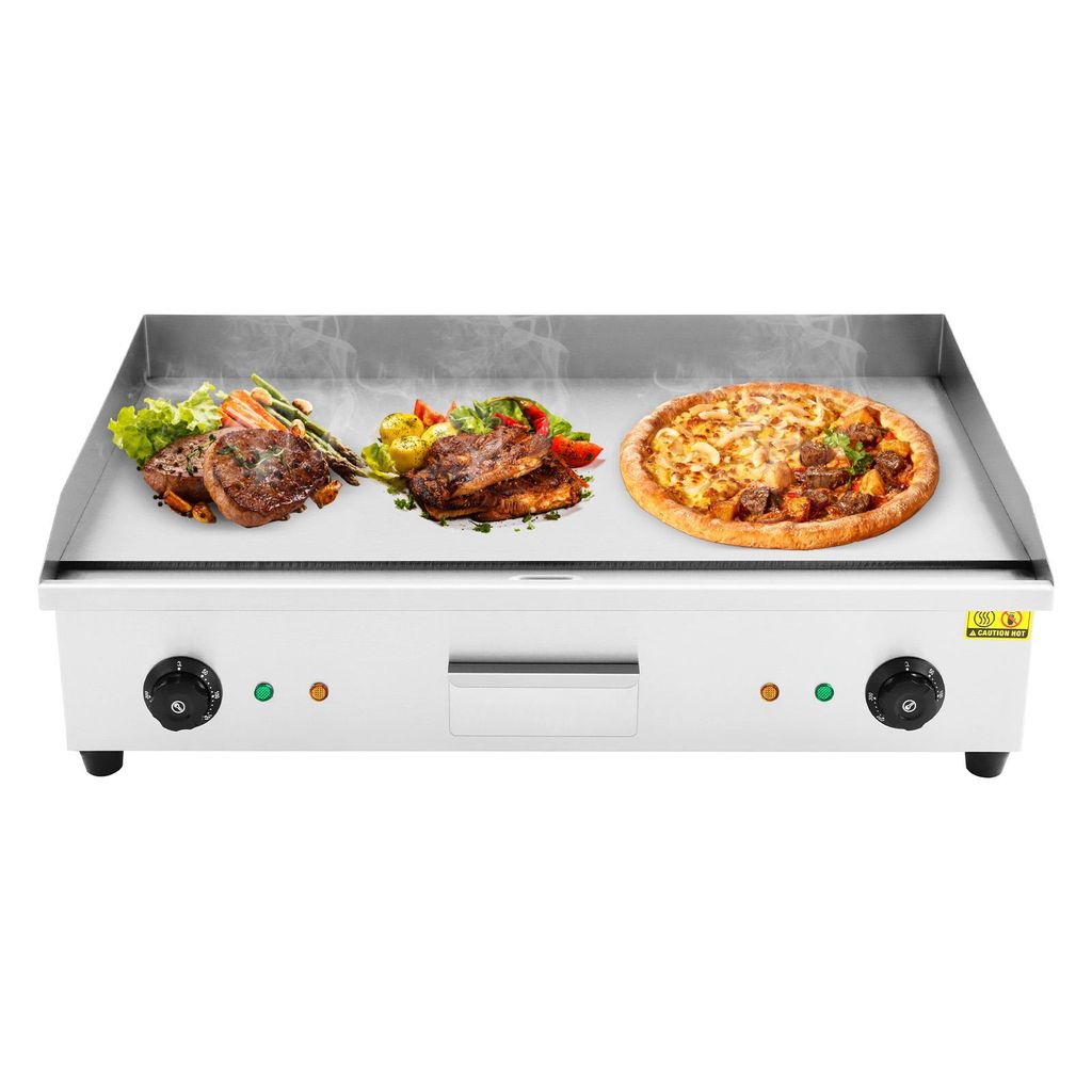 Elektrisch Grillplatte Elektrogrill 4400W Griddleplatte Grill Bratplatte Bratplatte Bräter Griddle Grillplatte Tischgrill 300°C Maximaltemperatur