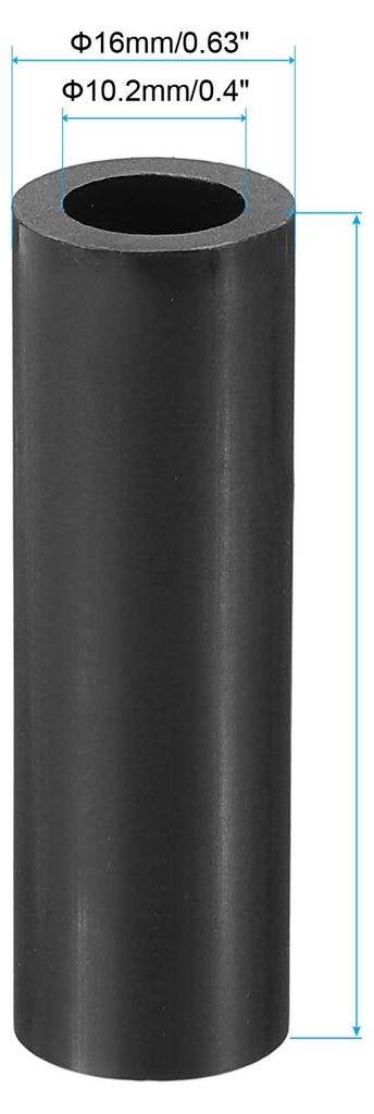 60 Stš¹ck Distanzhš¹lsen M10 Runde Abstandshalter 10.2mm ID, 16mm OD, 50mm L?nge ABS Unterlegscheibe Ohne Gewinde Abstandshš¹lsen fš¹r M10 ...