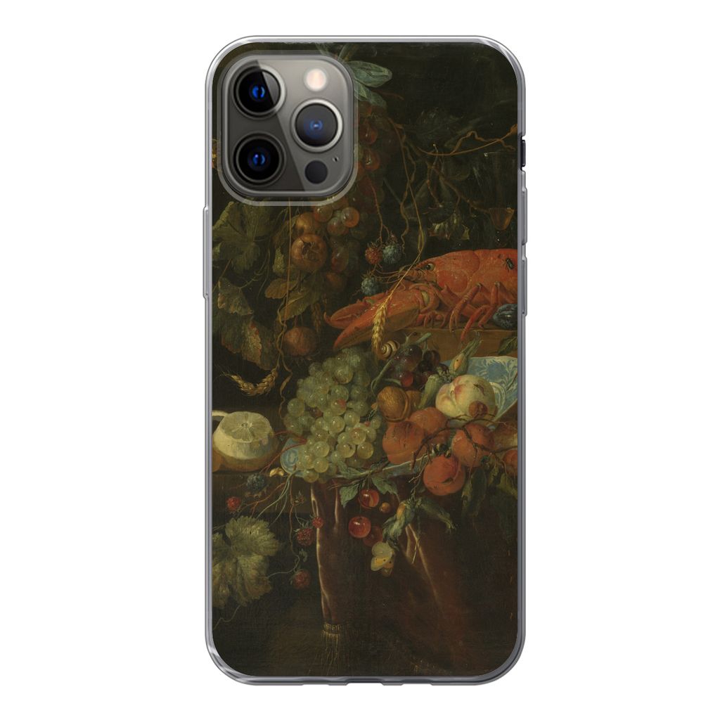 MuchoWow Handyhülle Schutzhülle Hülle für iPhone 13 Pro Stilleben mit Obst und einem Hummer - Gemälde von Jan Davidsz. de Heem Silikon Softc...