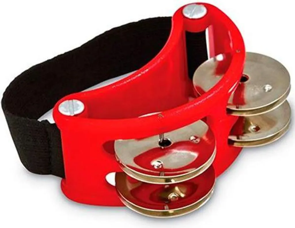 Foot Tambourine LP Latin Percussion avec Grelots Acier et Sangle Élastique