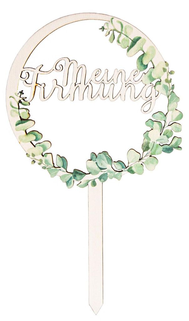 Tortendeko Heilige Firmung Eukalyptus Deko Caketopper für Firmtorte Junge & Mädchen