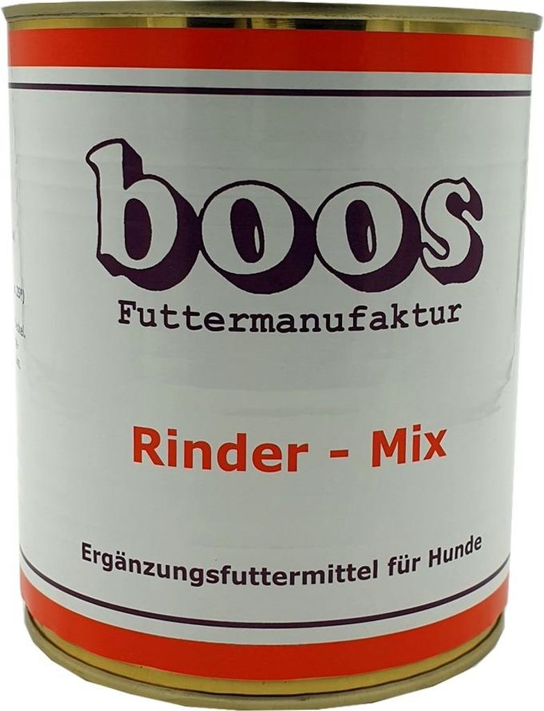 Boos Reinfleisch Rinder-Mix Menü 800g Dosen Hundefutter, Nassfutter, Rinderpansen, Rinderkehlkopf, Rindfleisch