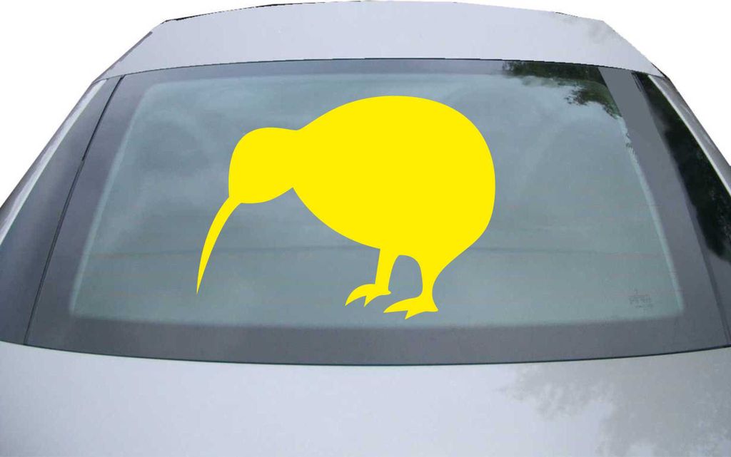 Indigos UG - Aufkleber Heckscheibe & Motorklappe DE2243 - gelb - 600x450 mm - Kiwi Neuseeland - Auto Scheiben Fenster Heckklappe Tuning Racing JDM ...