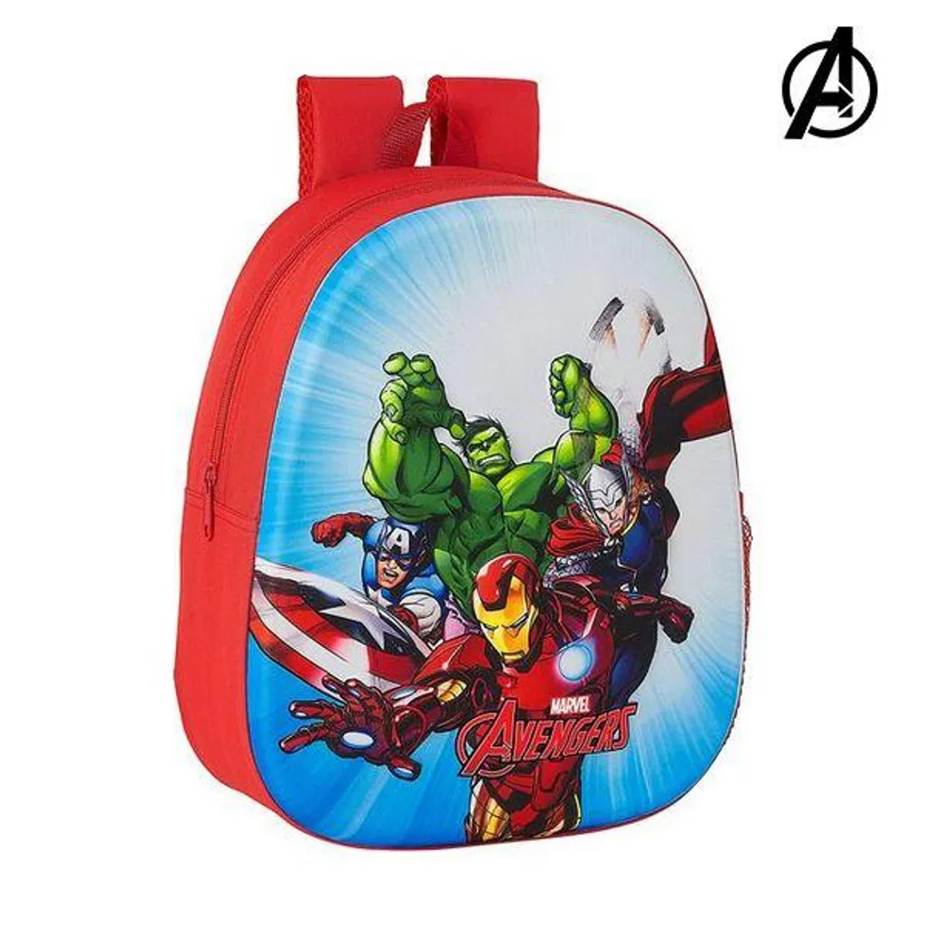 Sac à dos 3D The Avengers Rouge résistant et léger pour soulager le dos