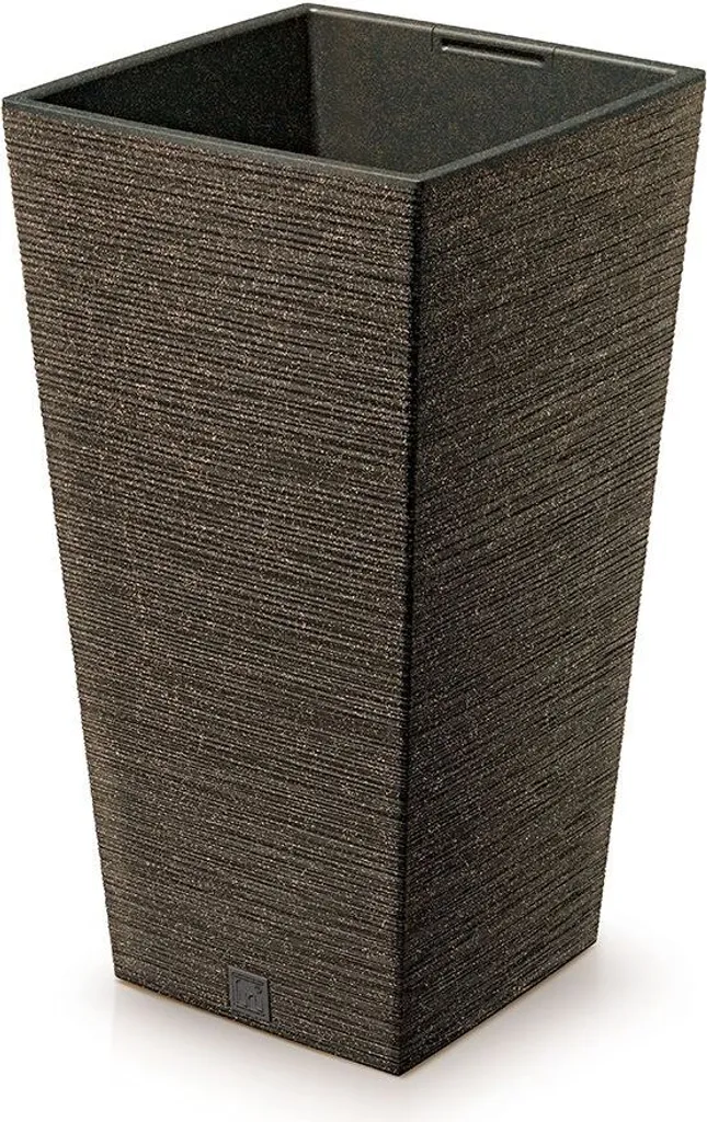 Pot de fleurs 35cm incassable et écologique Furu Square Eco Wood Café