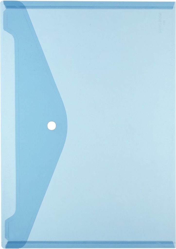 Dokumententasche A4 PP transluzent blau Packung mit 6 Stück