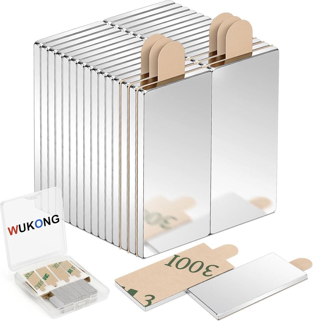 Neodym-Magnete - stark und selbstklebend - 20 x 10 x 1 mm