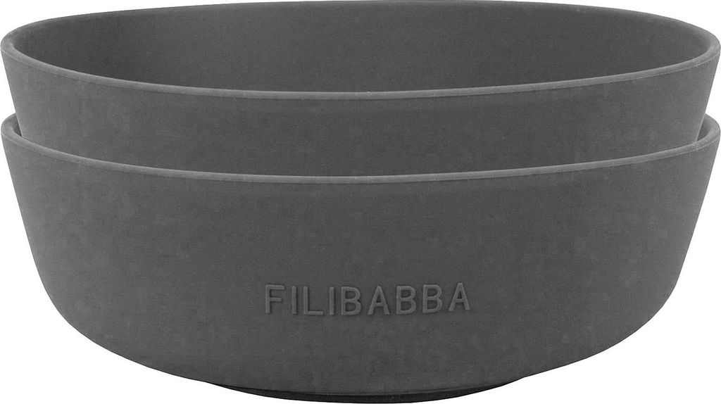 FILIBABBA Schüssel Silikon Stone Grey 2erPack