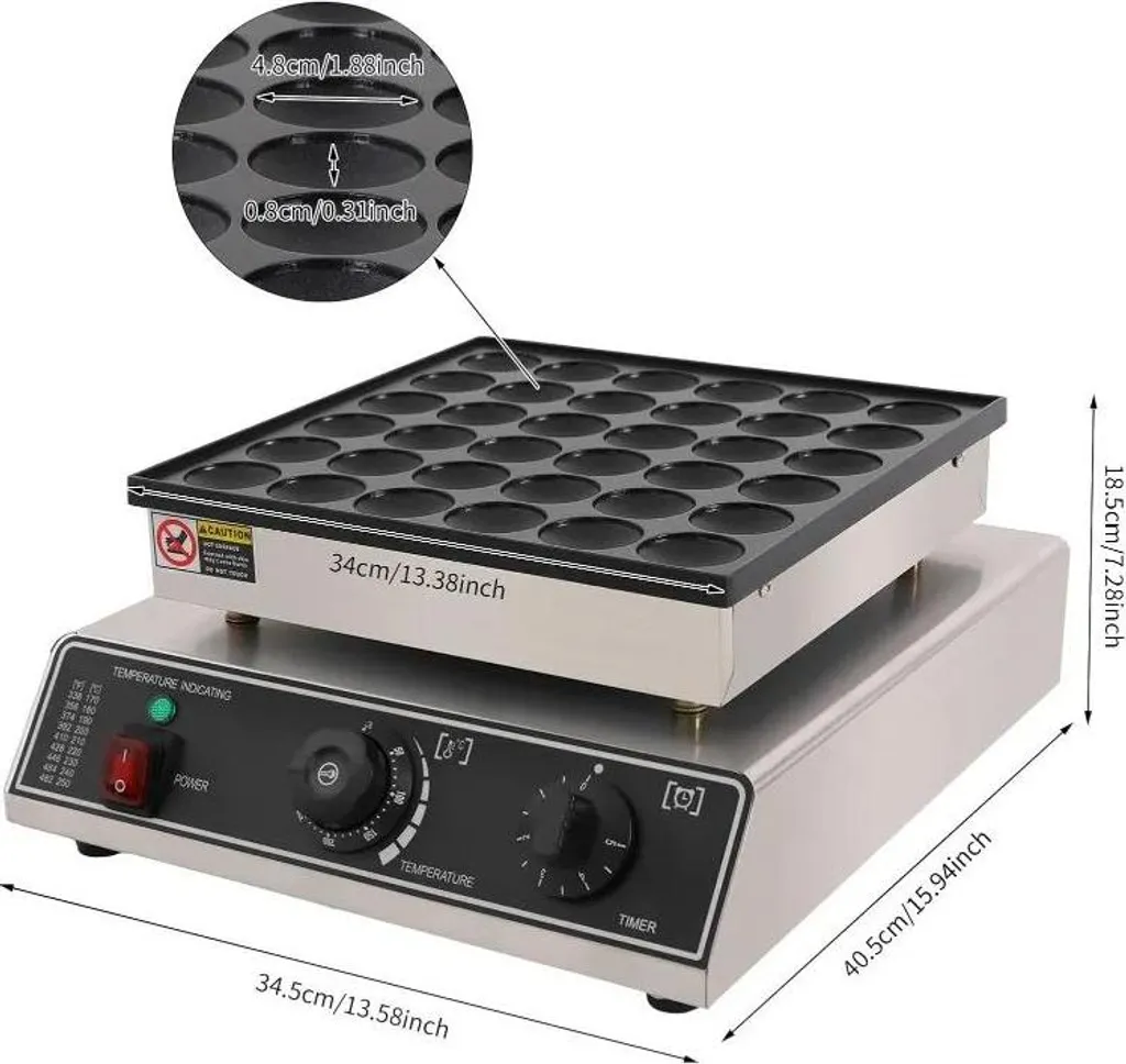 Machine à Mini Pancakes Professionnelle 36 Cuvettes pour Maison/Café - 3