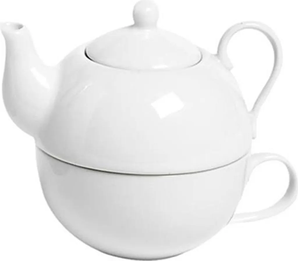 Mug à thé blanc élégant ø10xh14cm - Tasse individuelle tendance