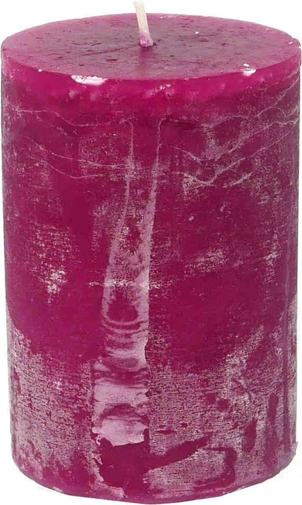 Stumpenkerze durchgefärbt beere 8 x Ø 6 cm