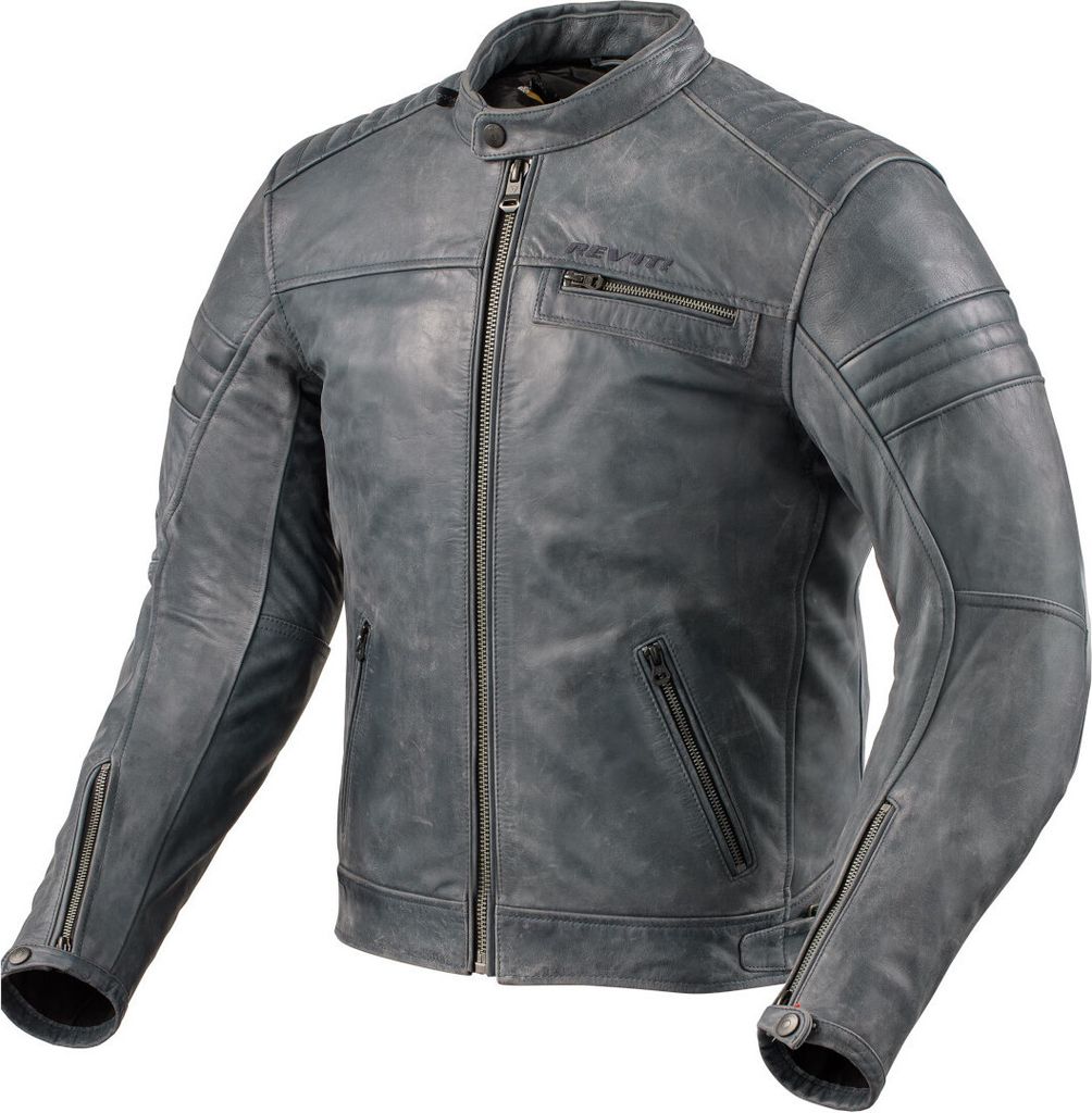 Revit Restless Motorrad Lederjacke, blau, 56