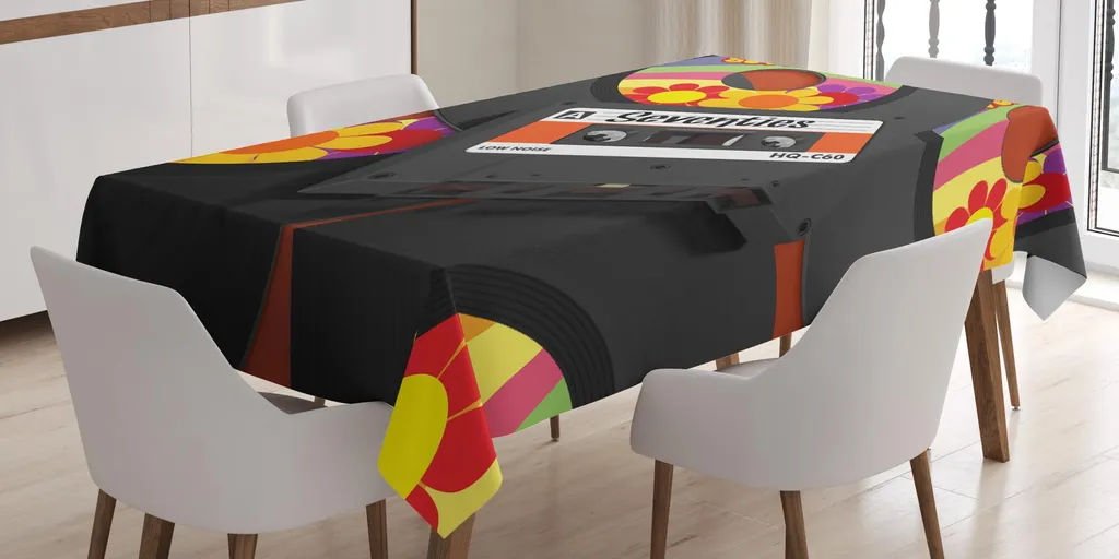 Tovaglia Antimacchia ABAKUHAUS 140x200 - Vintage 70s Facile Pulizia