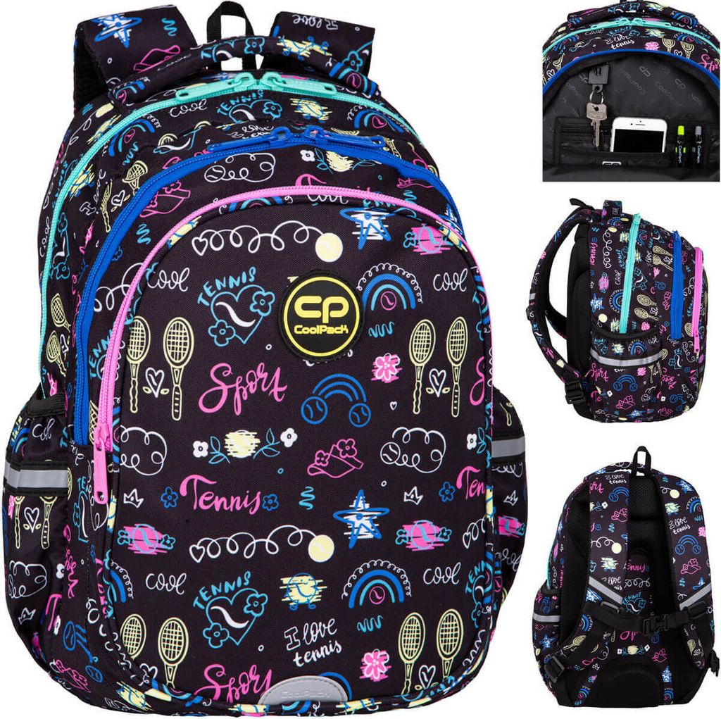 Coolpack Jerry TENNIS STAR Schulrucksack Schultasche 21L