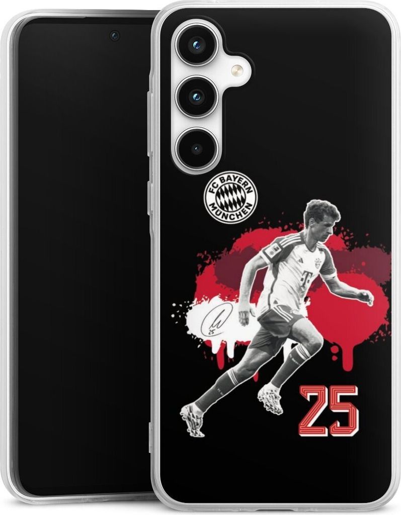 DeinDesign Handyhülle für Samsung Galaxy A35 5G Silikon Hülle Case Smartphone Schutzhülle FC Bayern München Offizielles Lizenzprodukt Thomas M...