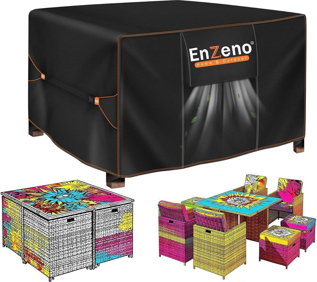 Enzeno Couverture pour meubles de jardin 420D Oxford Image du produit 