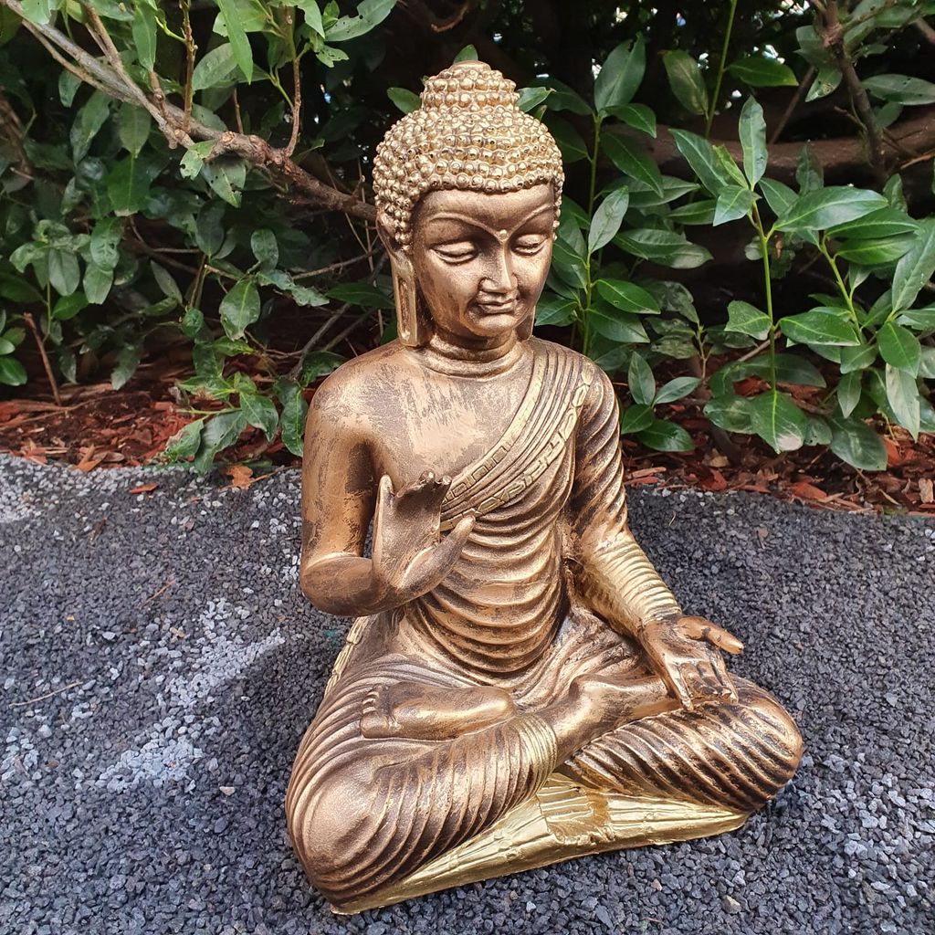 Buddha Figur Feng Shui Gartenskulptur Zen Garten Statue Meditation Figur 45cm 