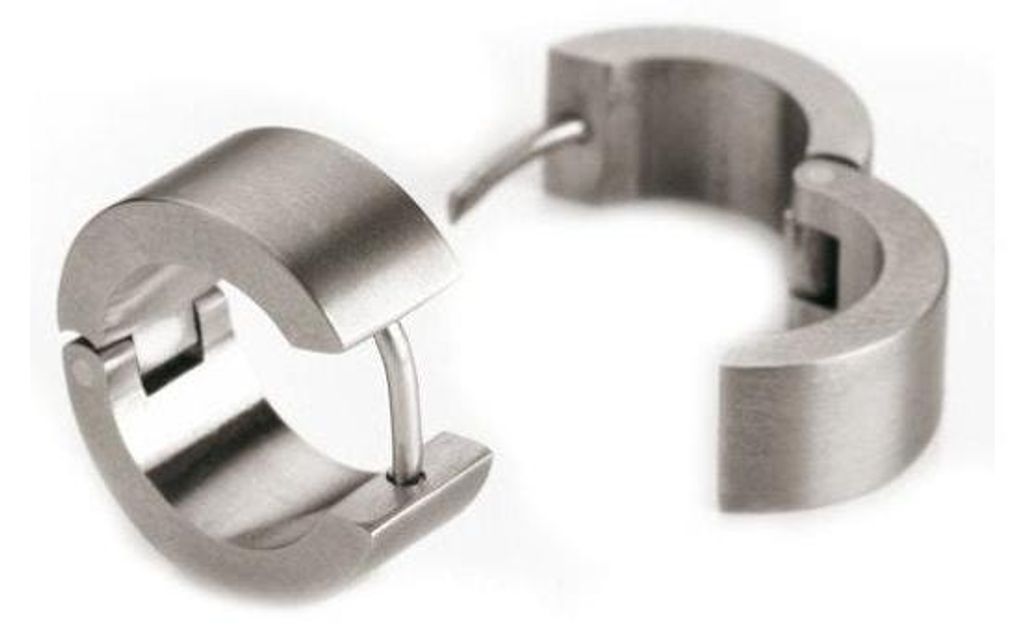 Boccia Damen Creolen aus Titan in silberfarben - 0503-01 Produktbild 