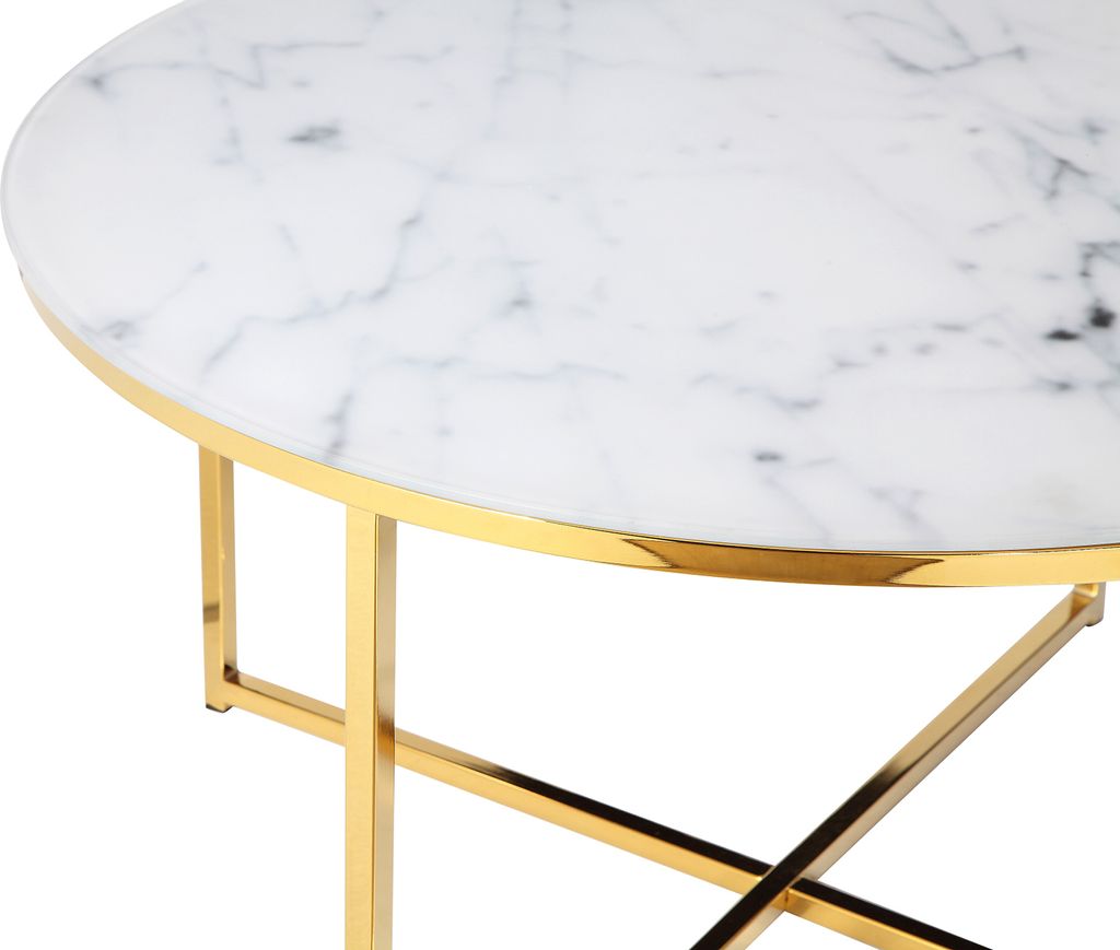 SalesFever Couchtisch 80 cm | Glasplatte foliert in Produktbild 3