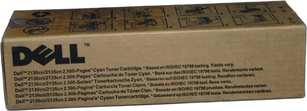 Toner Dell 593-10313 Cyan FM065 pour Imprimante Laser Dell 2130cn