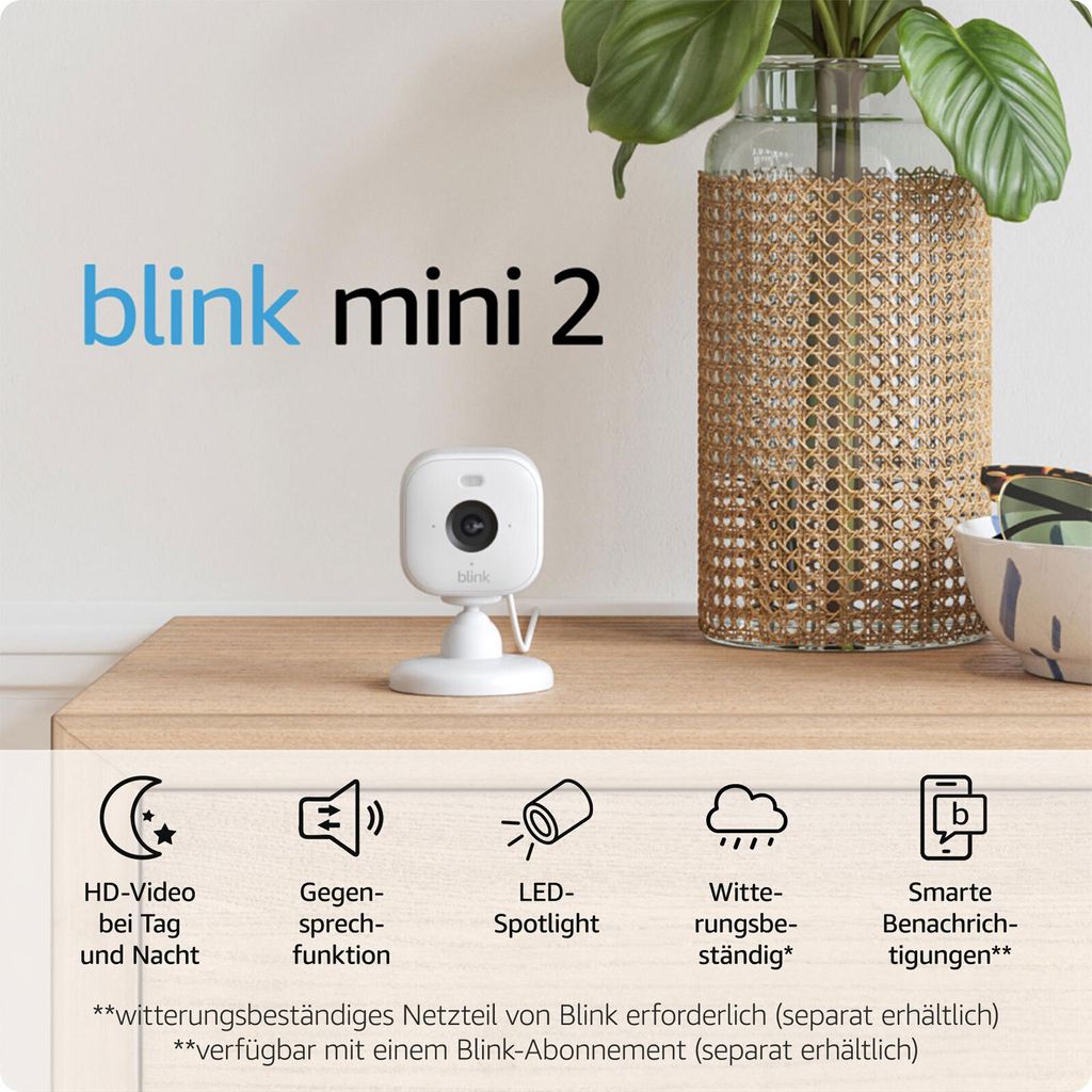 Blink Mini 2 - smarte Plug-in-Sicherheitskamera mit Produktbild 5