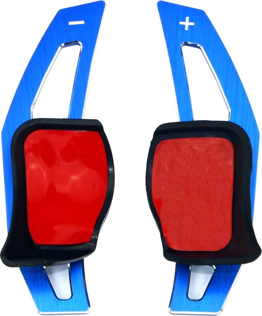 Overdrive-Racing Schaltwippen Verlängerung für Skoda Fabia Karoq Kodiaq Octavia Roomster Scala Kamiq Superb bis 2020 DSG Typ-B Alu Blau