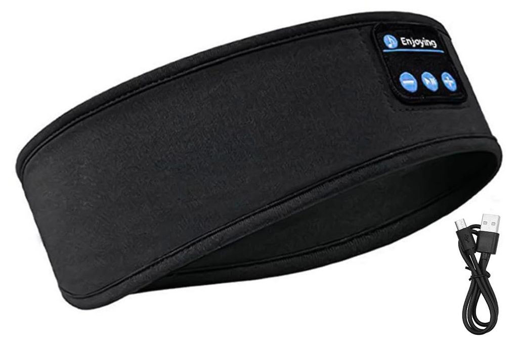 Bluetooth-Schlafmaske mit Musikwiedergabe und Anrufannahme, Schlafmaske mit Kopfhörern zum Schlafen, für Yoga und Reisen.