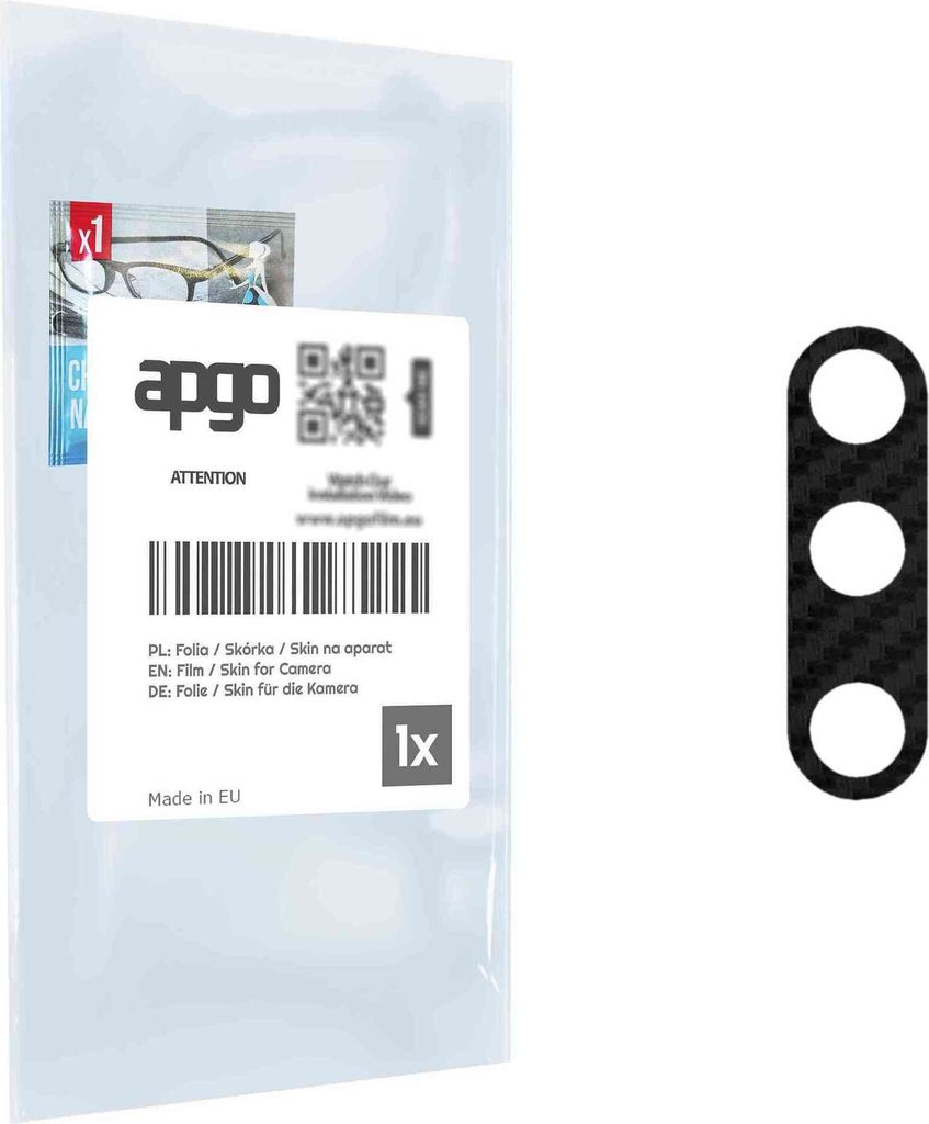 apgo Objektivschutz-Folie, Kameraschutz kompatibel mit Xiaomi Redmi Note 8 Pro, Carbon-Imitation, Rückseite Schutzfolie für Kamera-Insel, Hinten ...