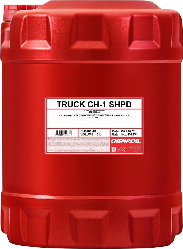 CHEMPIOIL Truck SHPD CH-1 für 15W-40 10 Liter Motoröl Motorenöl MAN M 3275 228.3 229.1 VDS-2 Öl