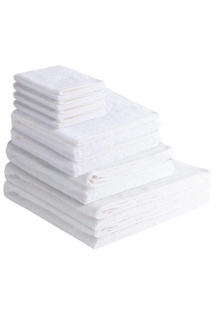 Sansibar Sylt Handtuch Set Frottier-Serie Classic Nr. 6 (Set, 9-tlg), weiß