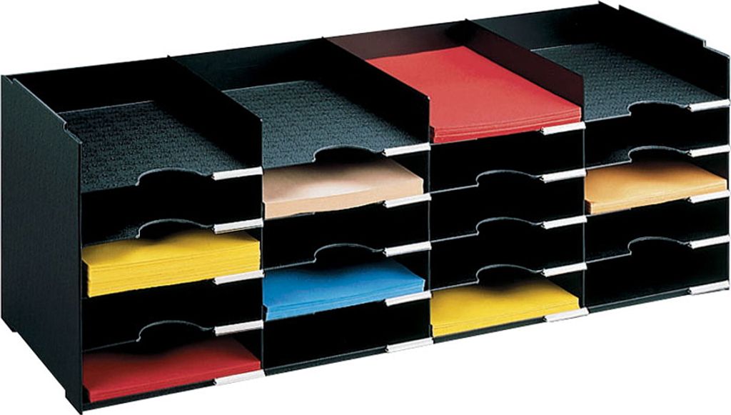 PAPERFLOW Sortierstation Formularbox 20 Fächer schwarz Produktbild 