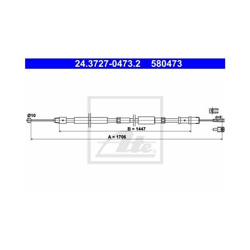 ATE Handbremsseil hinten für Mercedes Sprinter