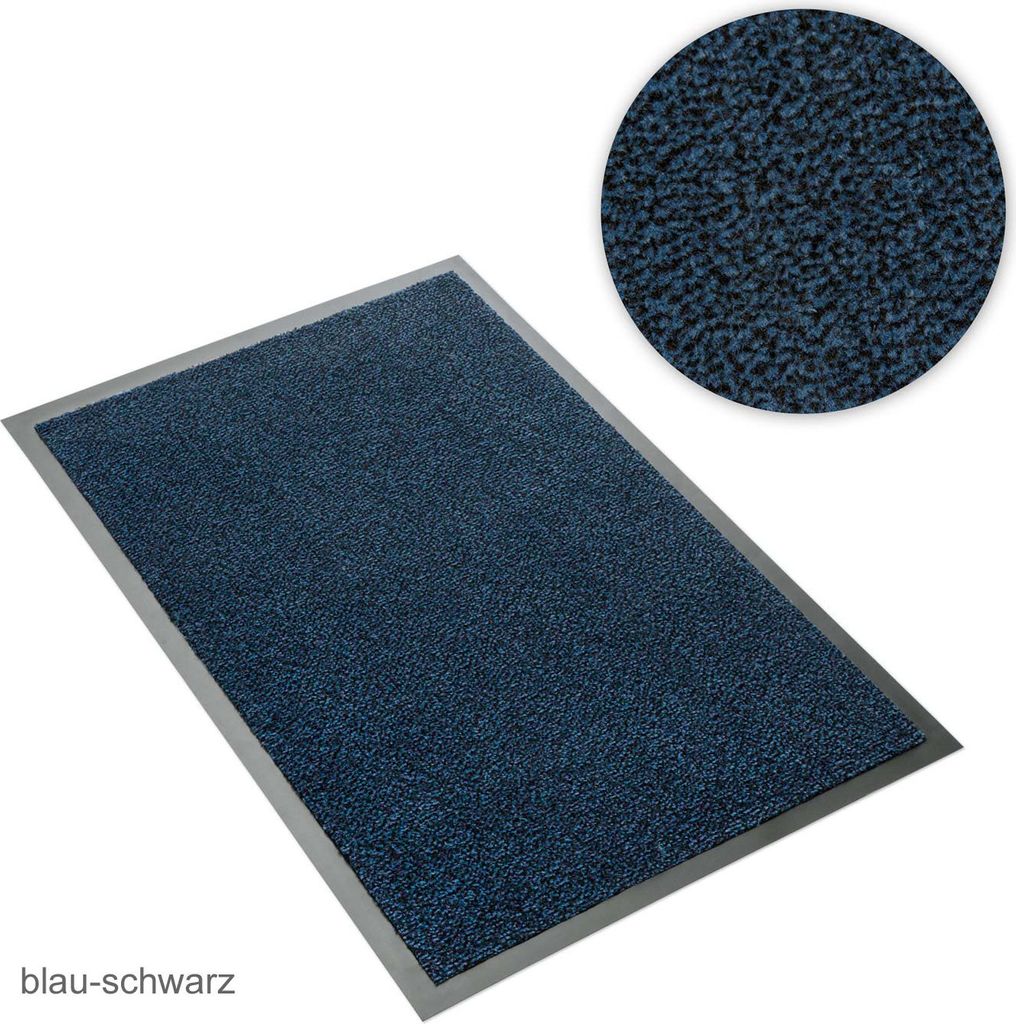 Schmutzfangmatte - Sauberlaufmatte blau-schwarz-meliert 120 x 180 cm