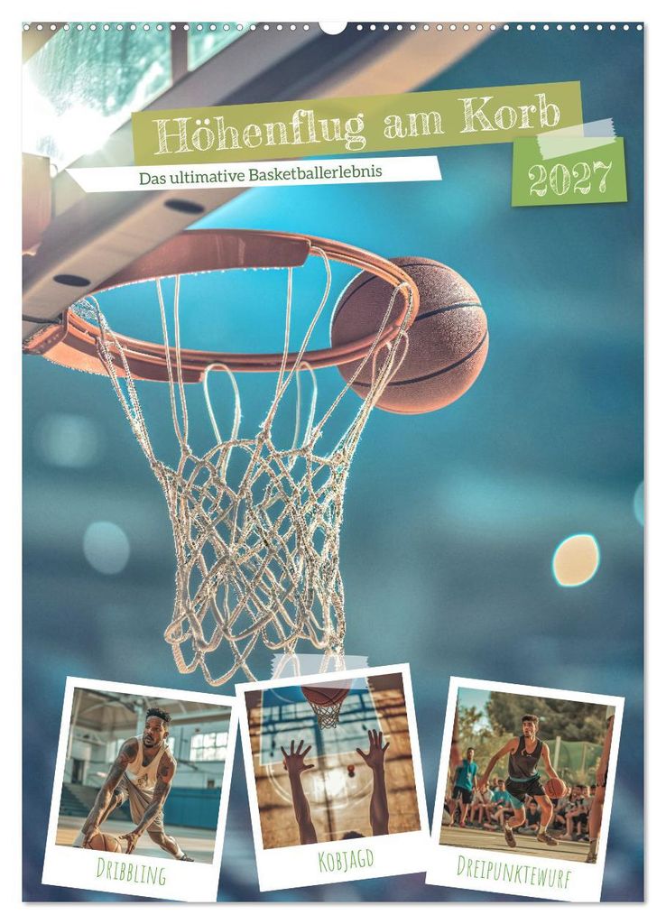 Höhenflug am Korb (Wandkalender 2027 DIN A2 hoch), CALVENDO Monatskalender