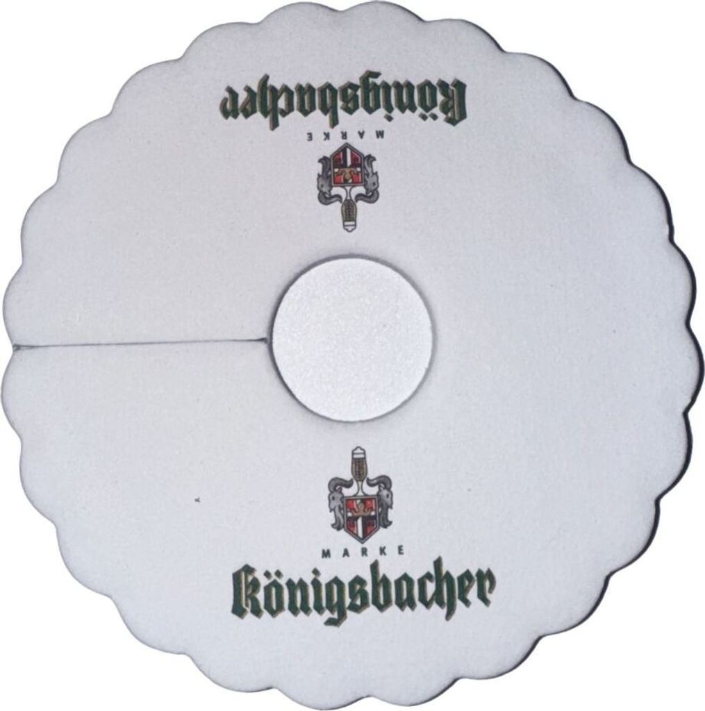 Königsbacher Bier Tropfenfänger Bierdeckel Pilsrosette Schaumfänger 100 Stk.