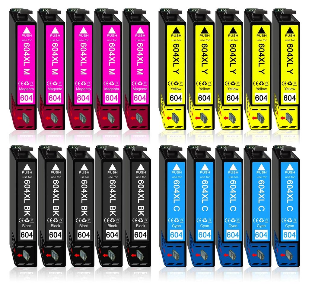 20er Pack Druckerpatronen 604 604XL kompatibel mit Epson Produktbild 