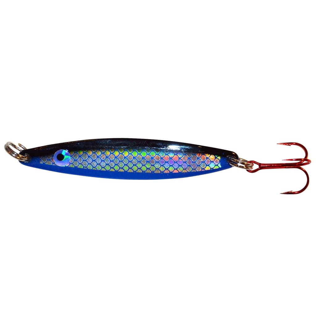 Eisele Eitz-Fly Holo mit Drillingshaken - Meerforellenköder, Gewicht / Länge / Hakengröße:25g / 9cm / Gr. 3, Farbe:blau/schwarz