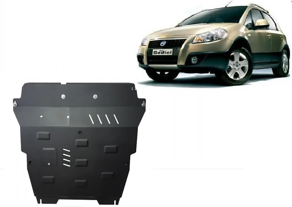 Sabot de protection moteur Fiat Sedici en acier noir - Carter blindé