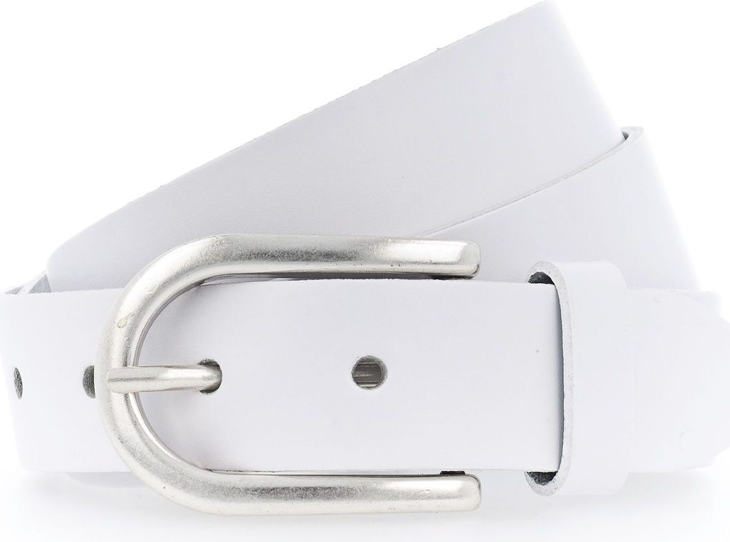 Vanzetti Leder Gürtel Classics 30mm Leather Belt W110 White weiß