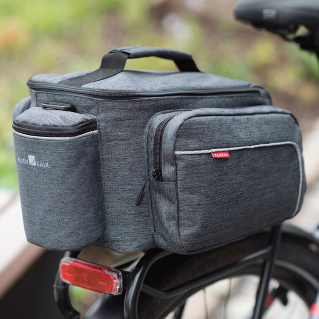 KLICKfix Rackpack Sport Plus, grau, am Rad