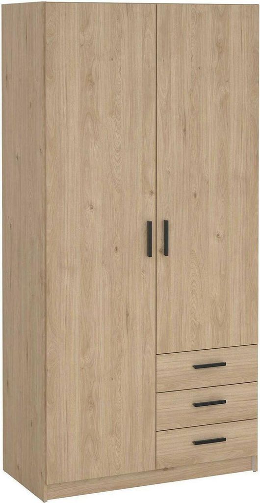 Dmora Kleiderschrank 2-türig Meer 98,5x200,4 cm Braun