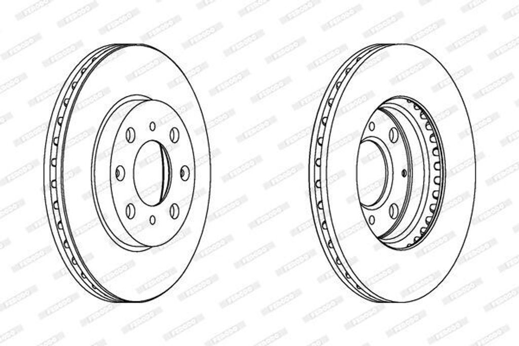 2x FERODO Bremsscheibe DDF1231C für HONDA Jazz II Schrägheck (GD_ GE3 GE2)