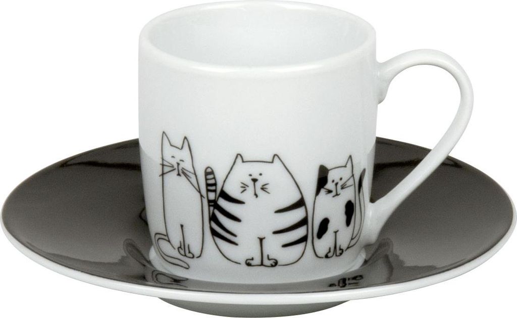 KÖNITZ 1150532075 Šálka na espresso FUNNY CATS 85 ml, Obrázok produktu 