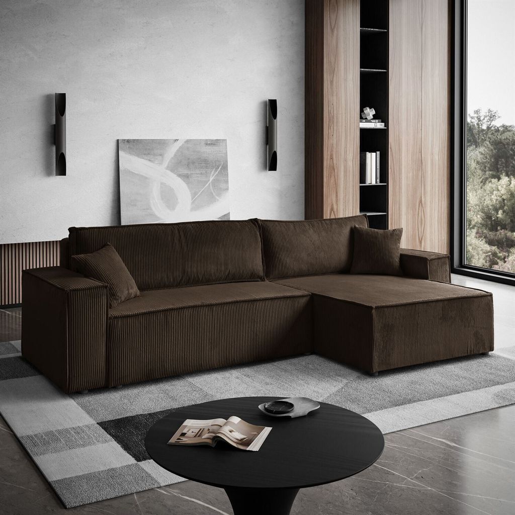 Gepolstertes Ecksofa CARLOS XL Cord Poso 06